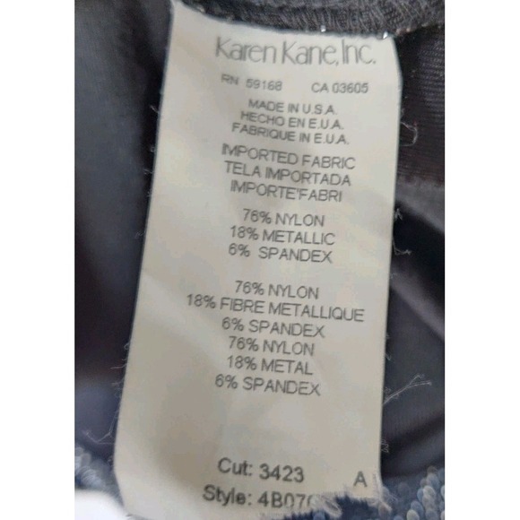 Karen Kane Women's Black Long-sleeve Button Down Blouse Sparkly Size Small - Picture 4 of 4